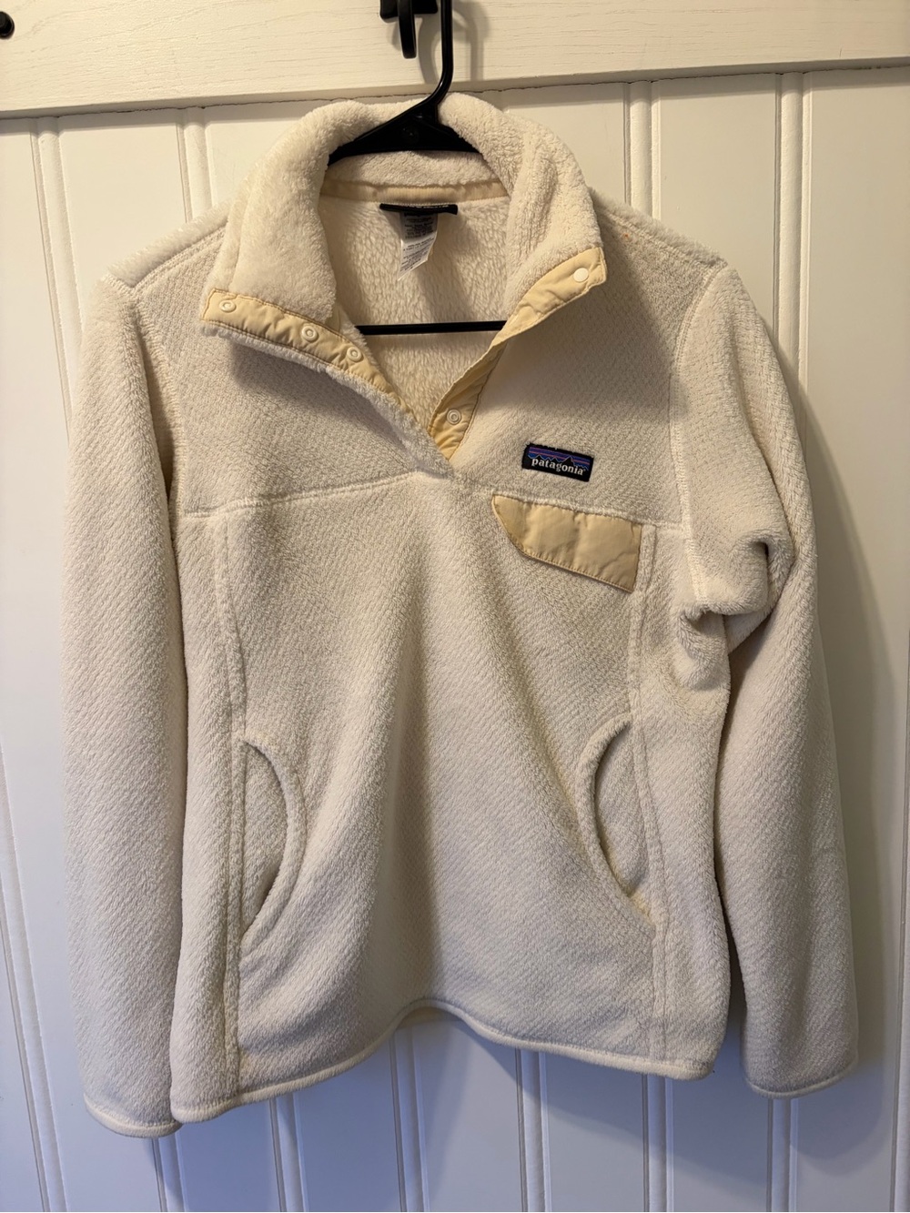 Patagonia Re-Tool Snap-T Polartec Thermal Pro Fleece Pullover Cream Women’s S